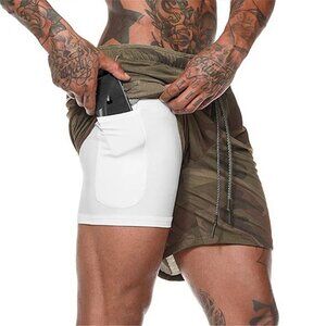 Mens Shorts Elasticated Waist Jogging Shorts Gym Workout Shorts Fitness Running